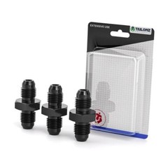 TAILONZPCS Male to Male Adapter Straight Aluminum Black Pipe Fitting, 6AN 3