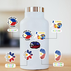 66 Pcs Philippines Vinyl Waterproof Stickers for Water Bottle, Laptop, Phone