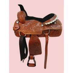Western Leather Premium Riding Horse Saddle Size 12″ to 18″ Inches Seat