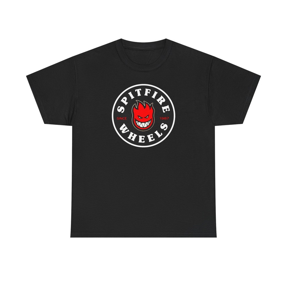 Spitfire Wheels Classic Logo T-Shirt Skateboarding Streetwear Graphic Tee