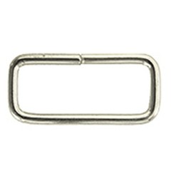 Pack Of 20 1/2 X 3/4 Inch Nickle Plated Wire Rectangle Strap Loop