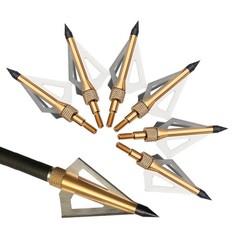 12pcs Hunting Broadheads 100 Grain 3-Blade Arrowheads & Case for Target Shooting