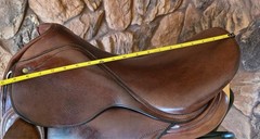 18″ Schleese Link I Havana Brown Monoflap Dressage Saddle X- Wide Tree