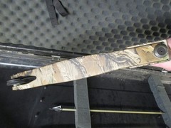 Vintage Bear Kodiak 2 Camo Compound Bow with Case and Arrows
