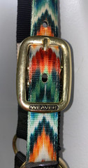 WEAVER BLACK NYLON 1» AVERAGE HORSE ADJUSTABLE 800-1100 LB AZTEC HALTER