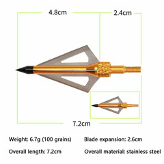 12Pc 100grain 150grain 150grain Crossed Broadhead Arrow Head Bow Archery Hunting
