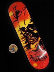 RARE Vintage Anti Hero Tony TNT Trujillo Horned Skull 2006 Skateboard Deck
