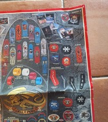 Vintage 1988 POWELL PERALTA BONES BRIGADE Team Skateboard Poster 2 SIDED Hawk