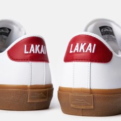 Lakai Shoes Newport – White/Gum Leather