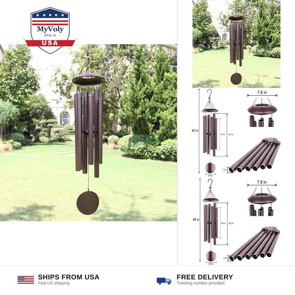 ASTARIN Outdoor Wind Chimes, 45 in Memorial Chimes with 6 Heavy Tubes, Large …
