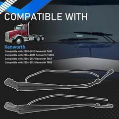 602-5403 1 Pair Front Windshield Wiper Arm Compatible with 2006-2012 Kenworth T6
