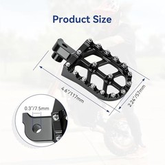 CNC Aluminum Foot Pegs Compatible with Tuttio Soleil01 Electric Dirt Bike