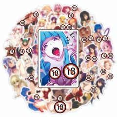 50pcs Sexy Anime Girls Hentai Stickers – Diy Graffiti Decals for Phone, Laptop🔥