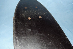 VTG Black Plastic Molded Skateboard W/ Nash Trucks – 26.5″ Long – Parts/Restore