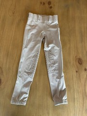 Ovation Riding Pants Breeches Girls Size SM (8) Knee Grips