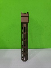 Mfour slot system mk16 style airsoft aeg 13.5in cnc aluminum tan fore end Logoed