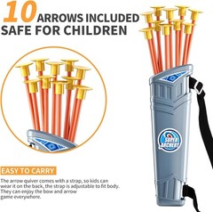 Suction Cup Arrow Archery Set for Kids – LED Light, Quiver & Targets Included
