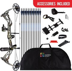 Dragon X8 RTH Compound Bow Package – Adjustable 18-31”, 0-70 lbs, Ready to Hunt