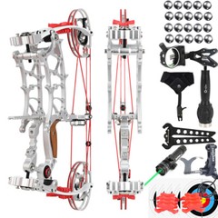Compound Bow Set Dual-use 30-75lbs Short Axis Archery Hunting Target Shoot RHLH