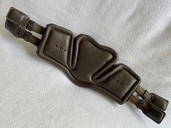 STUBBEN 24″ 60cm Equi-Soft Comfort Dressage GIRTH With Leather PAD Liner~BROWN