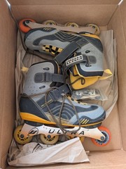 Men’s Ultra Wheels Roller Blades, Sz 11 Gray/yellow