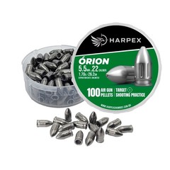 HARPEX Orion 100 Count CYLINDRICAL SLUG 5.5mm .22 Caliber Premium Airgun Pellets