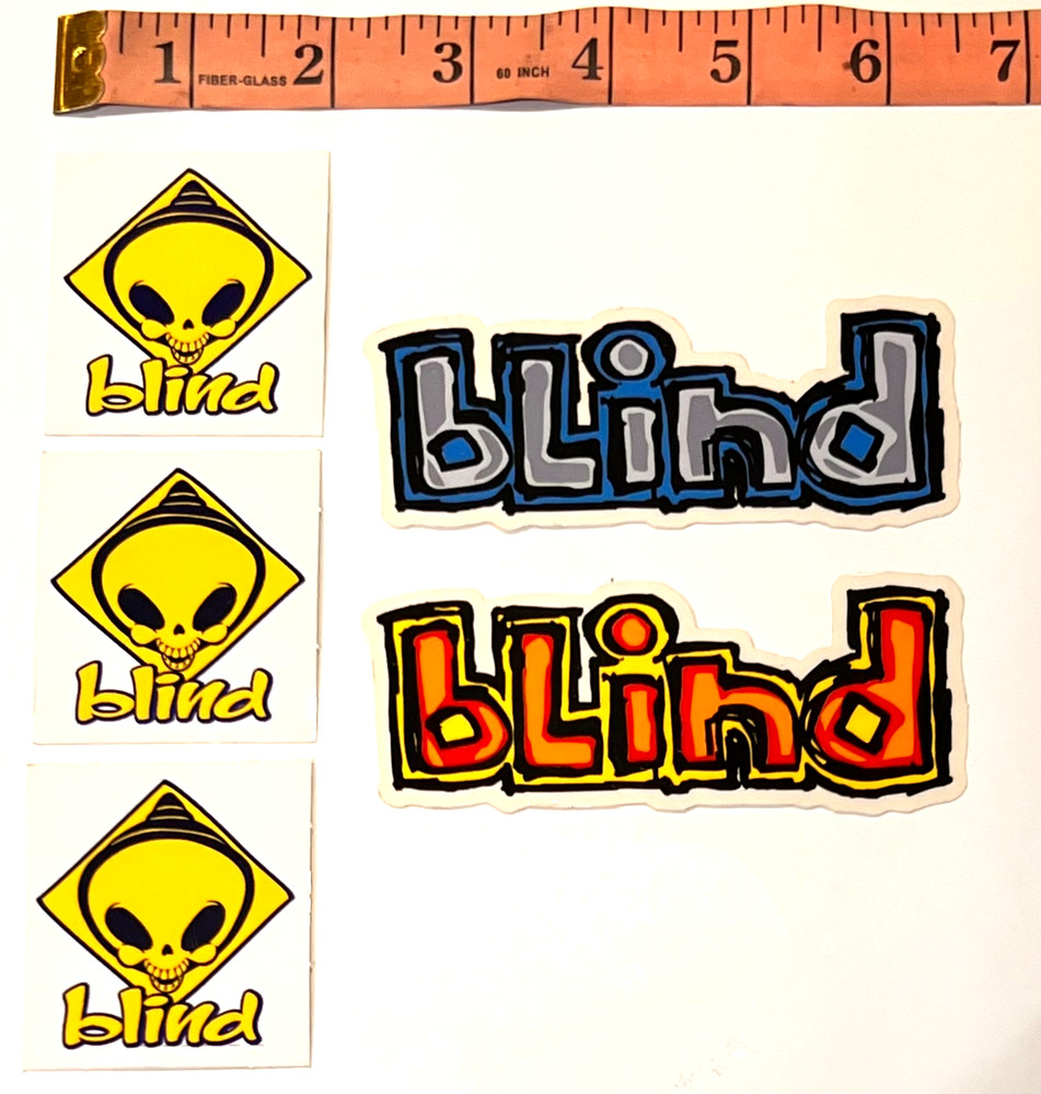 Blind Skateboards Sticker Lot 5 Vintage 90s Reaper Logos