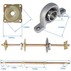 US Go Kart ATV Live Rear Axle Kit + Brake Assembly +Sprocket Hub Drift Trike 32″