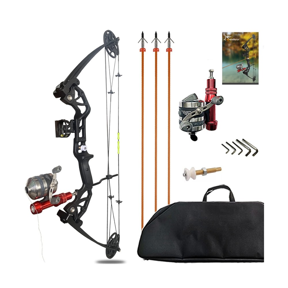 Lanneret Bowfishing Bow Kit 15-45 LBS Shoot Right/Left Handed 2023 New Draw L…