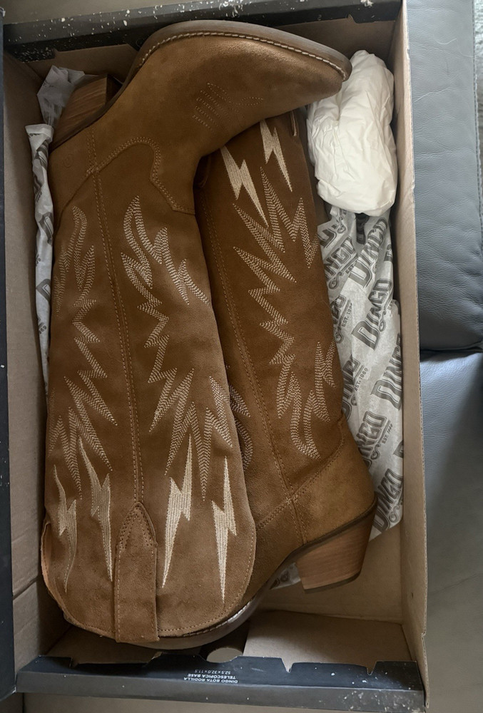 Dingo Thunder Road Western Equestrian Boots Camel Women’s Size 7