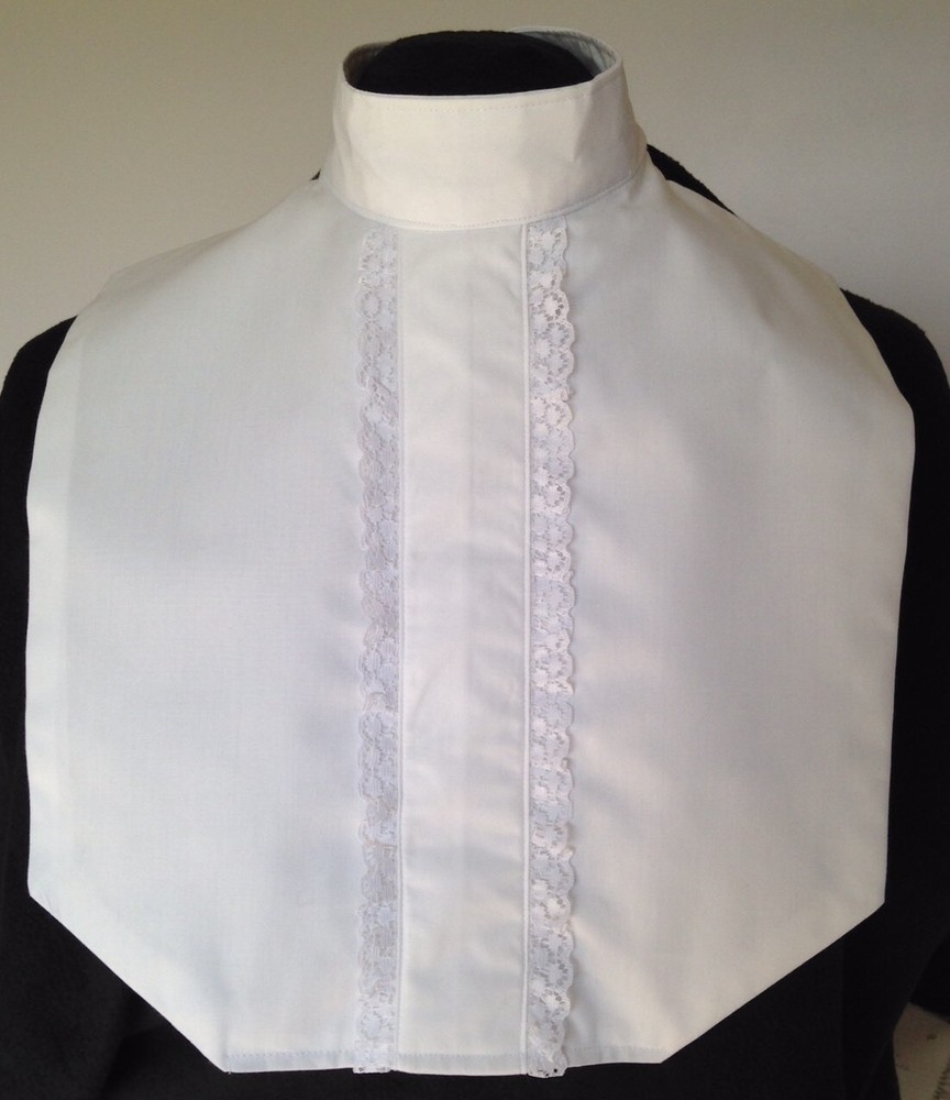 English Hunt Seat Ratcatcher White Lace Front Show Bib Dickie