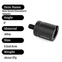 Archery Quick Disconnect 0/5/8/10° Adapter Mount Detach Balance Rod Stabilizer