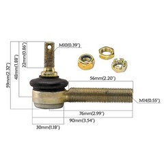 Steering Gear Rack Front Drive Axle Assembly Kit ATV Quad Go Kart Golf Buggy