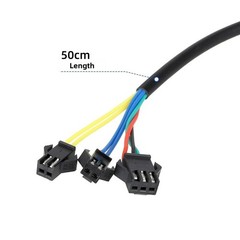 50cm Black 3 Function Handlebar Switch for Scooter Headlight For horn Beam