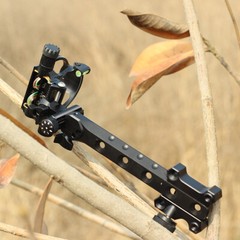 Compound Bow Sight 7 Pin (.019) Archery Micro Adjustable Optical Fiber Hunting