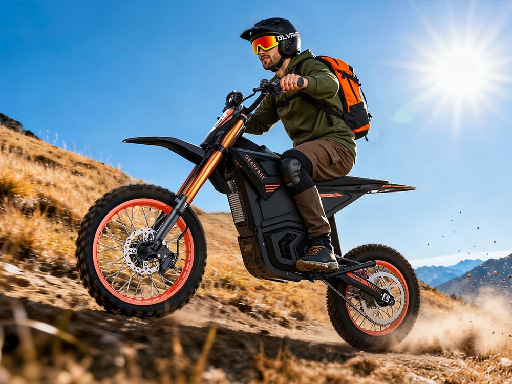 1200W Electric Dirt Bike 70V 20.8AH Mid-drive Motor Ebike for Teens Adults