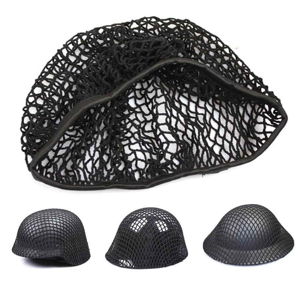 Tactics Airsoft Helmet Net Cover, Army Green Camouflage One Size, black