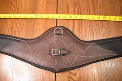 Voltaire, anatomical girth, brown, 58”, $460 for saddle