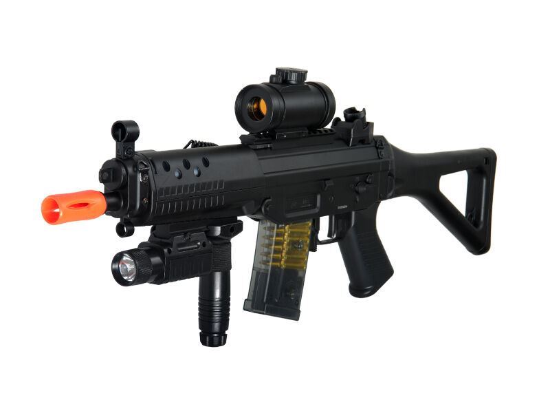 Double Eagle M82p Full Auto Airsoft Electric Gun + Scope Flashlight OPEN BOX