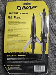 NAP Spitfire Mechanical Crossbow Broadhead 100 Grain 1.5″ Cut 3-Blade