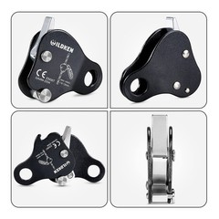 WILDKEN Climbing Ascender Fall 7.8 * 7.5 cm / 3.0 * 2.9 inch, Black