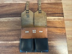 Vintage FN-FAL FAL .308 7.62×51 Austrian Leather Magazine Pouch, Surplus Miltary