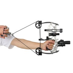 Mini Compound Bow Arrow Set 15-32lbs Short Axis Archery Bow Hunting Shoot R/LH