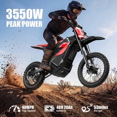 Adult Electric Dirt Bike 6000W Peak Top Speed Off Road All Terrain E Motorcycle