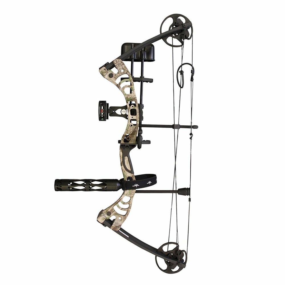 SAS Scorpii 55 Lb 29″ Compound Bow Pro Package with Quickshot Arrow Rest more