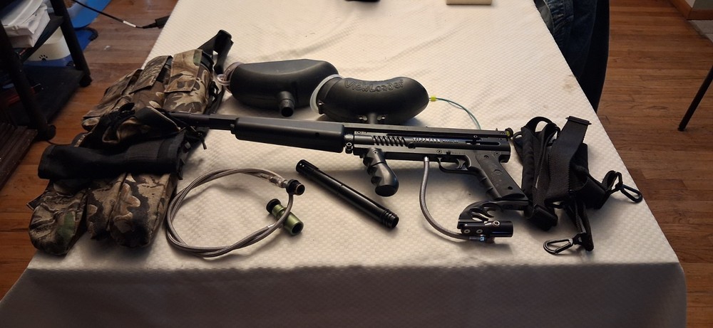 Tippmann 98 Custom Paintball Gun Marker Bundle. Flatline Barrel