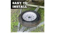 Trailer Spare Tire Carrier Bracket,Side-Mount U-Bolt 4/5 Lug Wheels,Tires to 15″