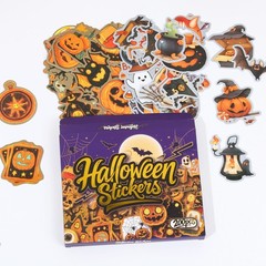 200Pcs Vintage Style Halloween Sticker Pack – Waterproof Matte Vinyl – Pumpkin