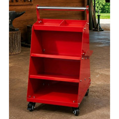 Heavy Duty Farrier Tool Cart with Wheels | Metal Hoof Care Organizer Storage