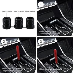 Red Aluminum Alloy Shift Knob with Long Shift Knob, Polished Metal Handle Stick